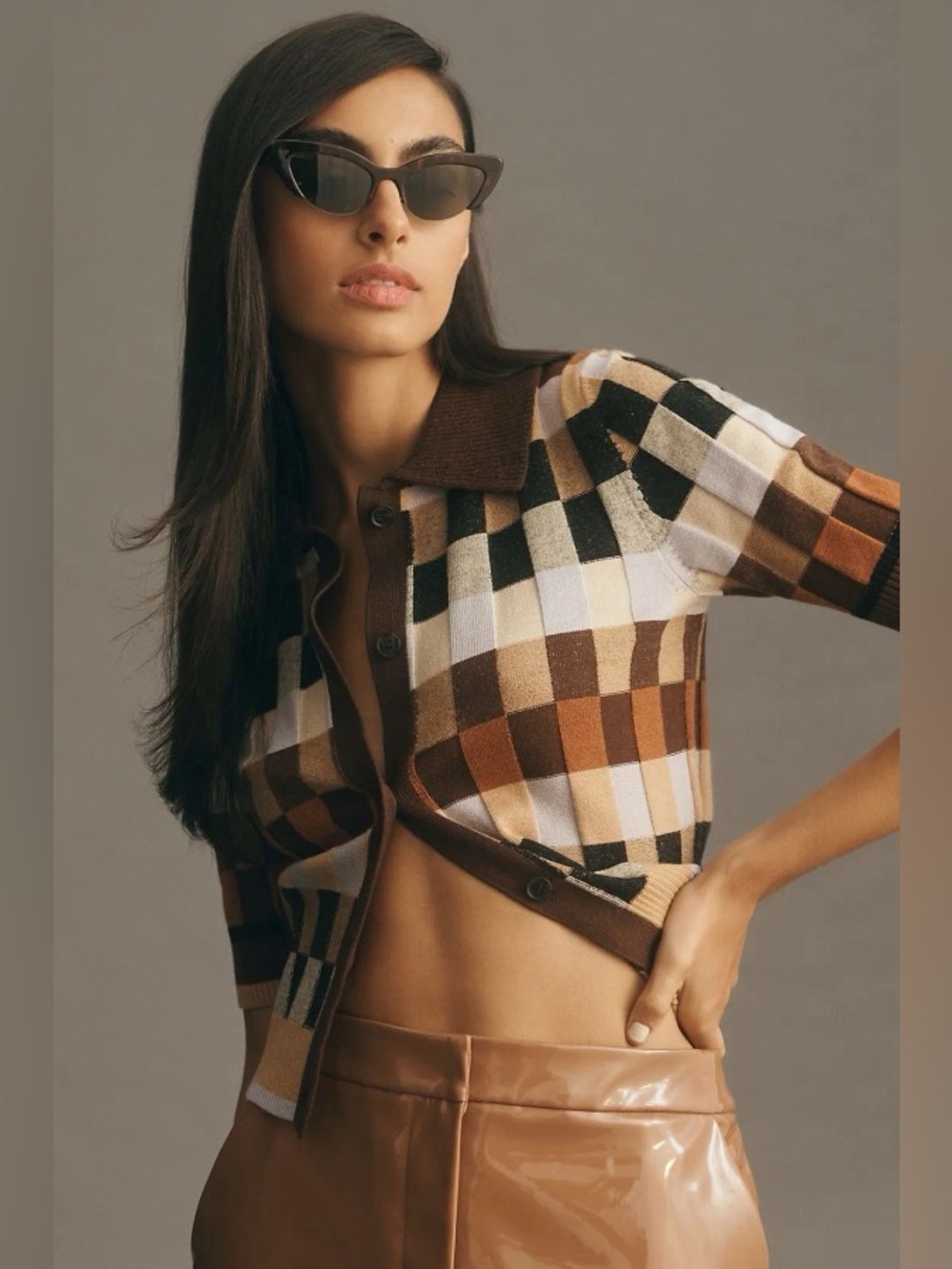 Maeve | The Kinsley Collared Cropped Cardigan Sweater